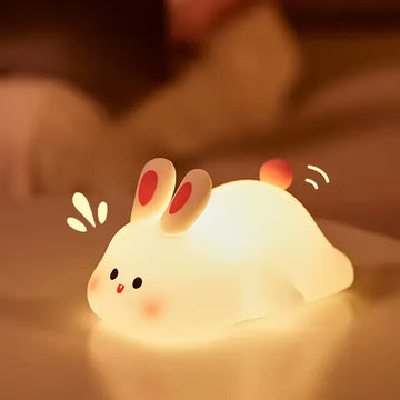 Cute Rabbit Desk Lamp – Soft LED Night Light for Bedroom & Kids Room