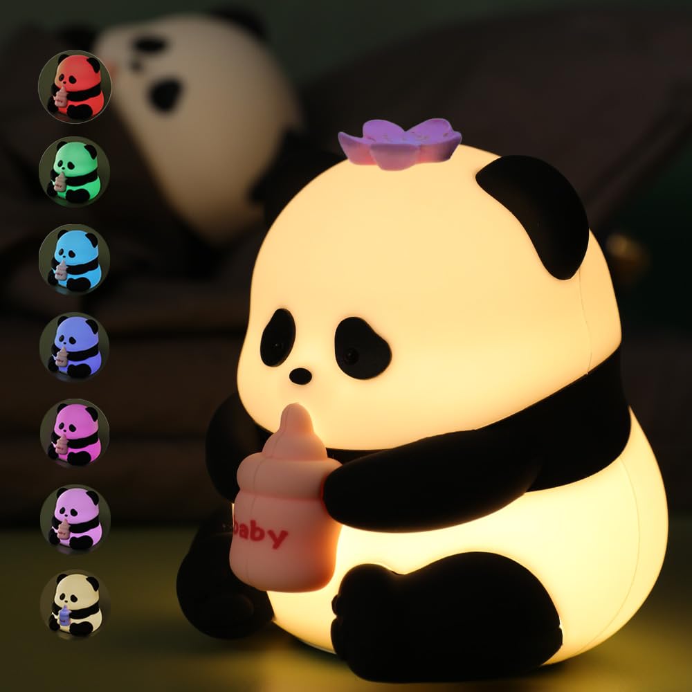 Cuddly Panda Baby Feeder Silicone LED Night Light