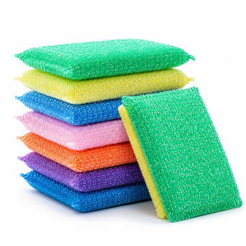 Cloth Cleaning King Double-Sided Sponge Scrubbing Dishcloth Scouring Pad Dishwashing Brush Pot Cleaning Dish Towel Rag Pack of 4