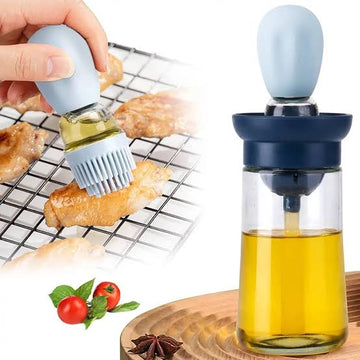 Glass Olive Oil Bottle With Silicone Brush