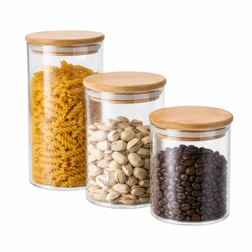 Glass jar 3 pcs set