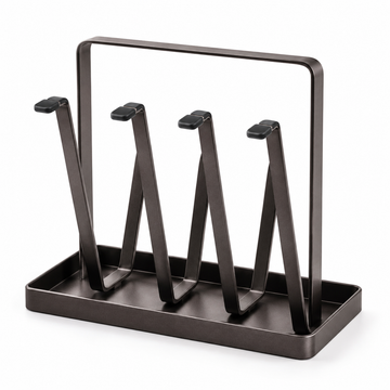 Six Pcs Glass Stand Metal
